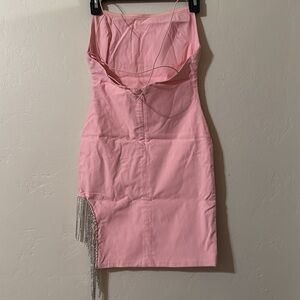 Fashion Nova Pink Mini dress with Fringe NEW